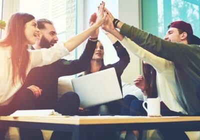 High-five-in-friendly-atmosphere